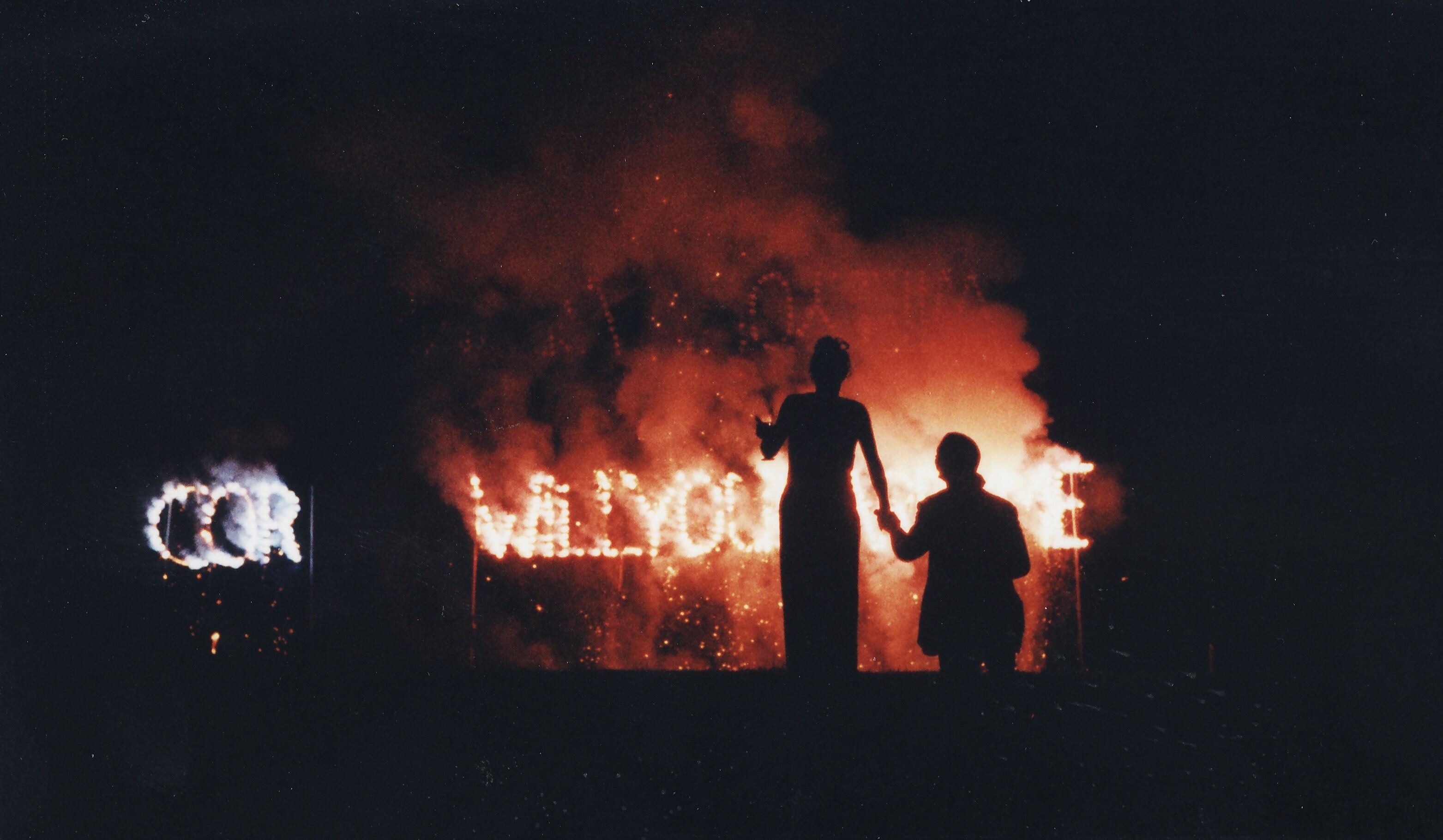 Fire writing Wedding Proposal