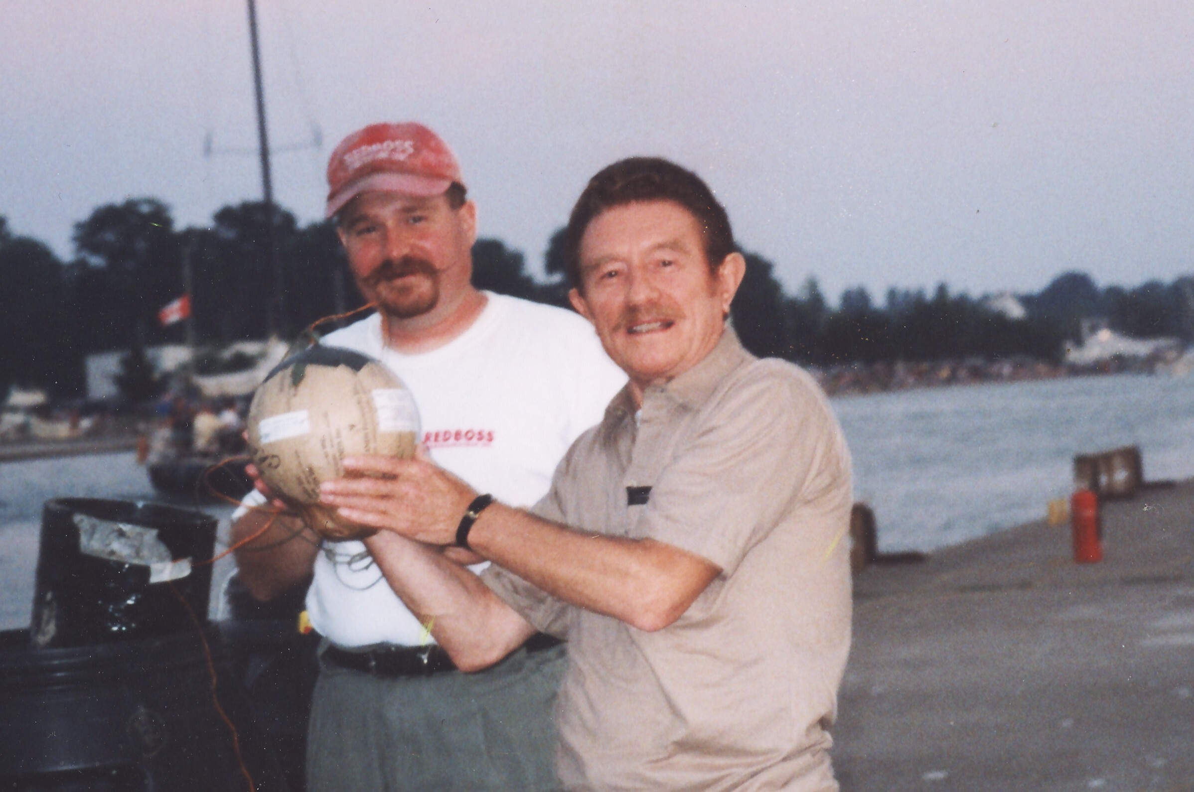 Micheal and Ralph posing with a 8 Shell
