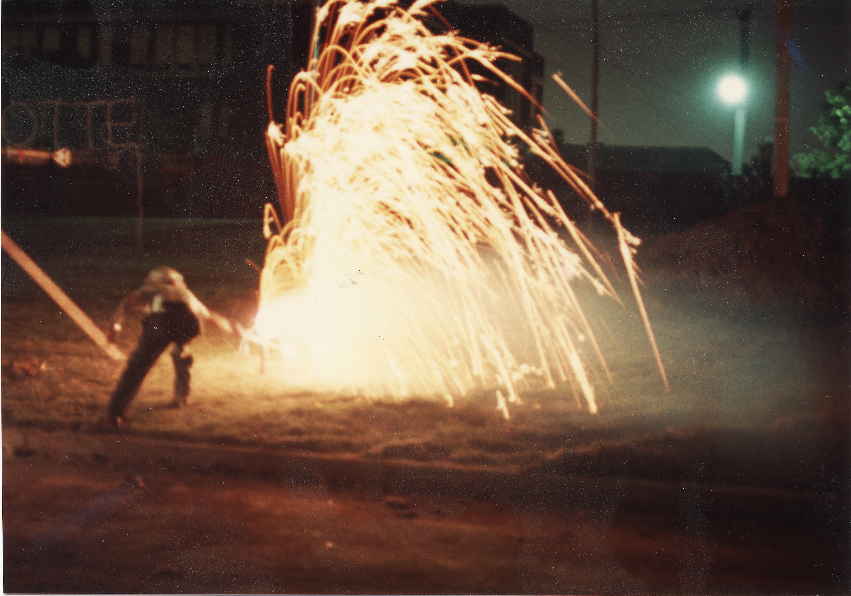 Ralph Hand Firing a Set Piece, Circa 1970s
